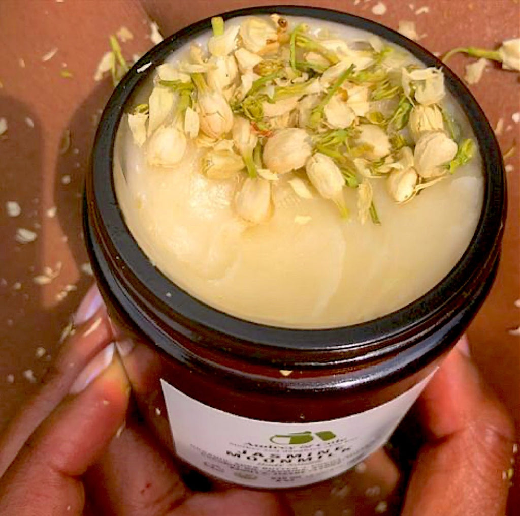 poetic, nourishing and restorative body souffle/butter that will moisturize your skin with essential vitamins and fatty acids